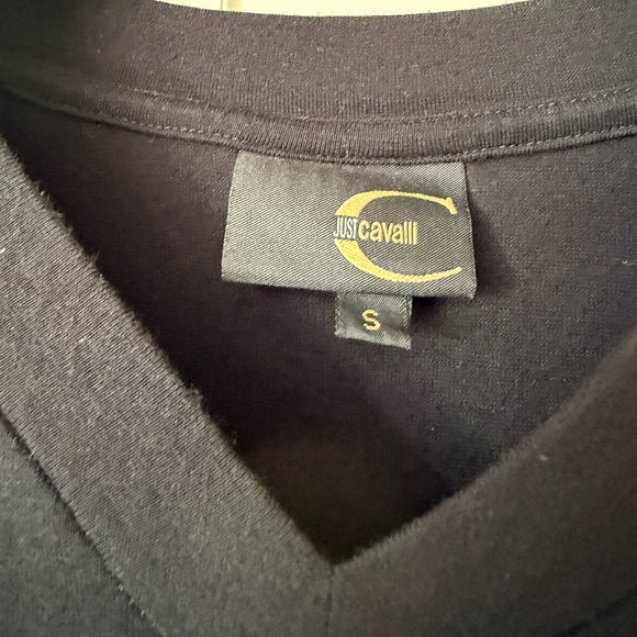 Just Cavalli Black Graphic Tee | Designer | Unisex S | Made in Italy - Picture 7 of 10